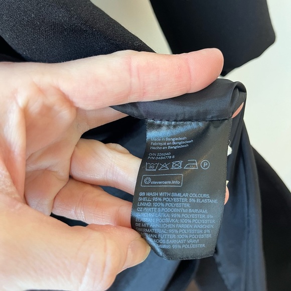 Longline black open front blazer cardigan size 6 business casual - Picture 4 of 9